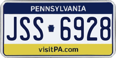 PA license plate JSS6928