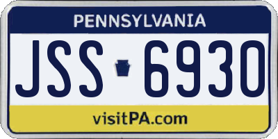 PA license plate JSS6930