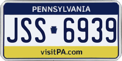 PA license plate JSS6939