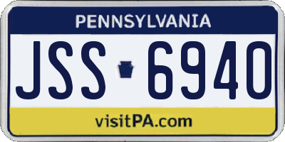 PA license plate JSS6940
