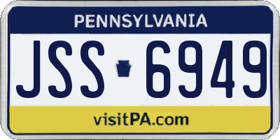 PA license plate JSS6949