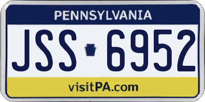 PA license plate JSS6952