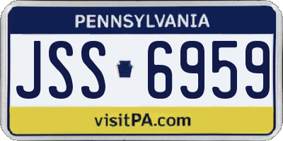 PA license plate JSS6959