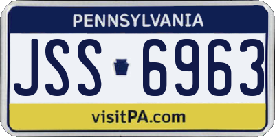 PA license plate JSS6963