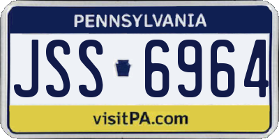 PA license plate JSS6964