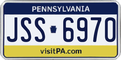 PA license plate JSS6970