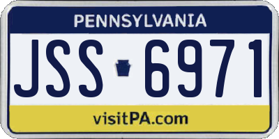 PA license plate JSS6971