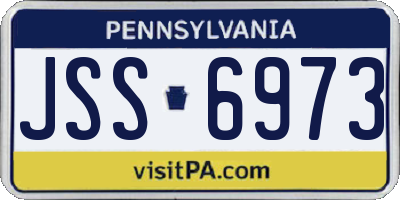 PA license plate JSS6973