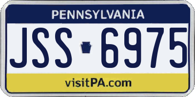 PA license plate JSS6975