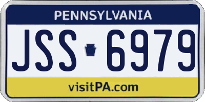 PA license plate JSS6979