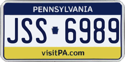 PA license plate JSS6989