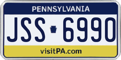 PA license plate JSS6990