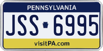 PA license plate JSS6995