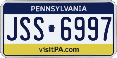 PA license plate JSS6997