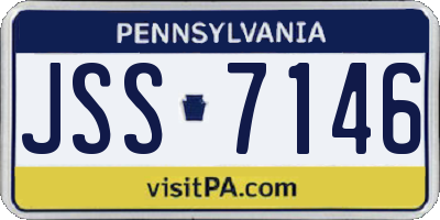 PA license plate JSS7146