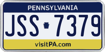 PA license plate JSS7379