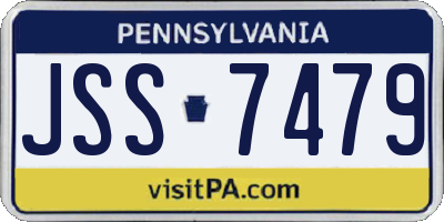 PA license plate JSS7479