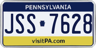 PA license plate JSS7628