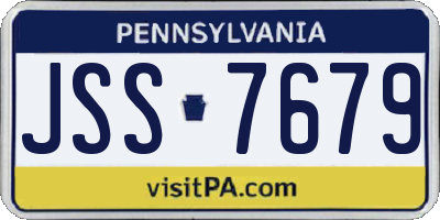 PA license plate JSS7679