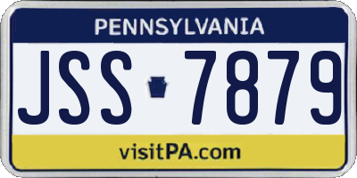 PA license plate JSS7879