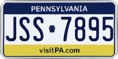 PA license plate JSS7895
