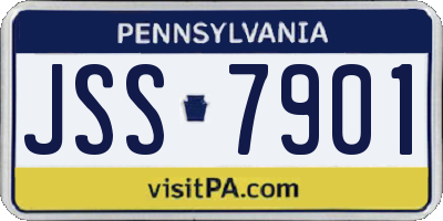 PA license plate JSS7901