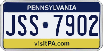 PA license plate JSS7902