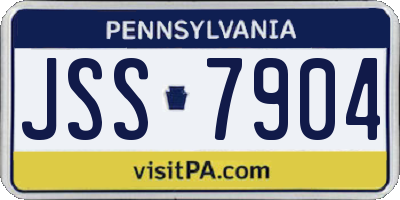 PA license plate JSS7904