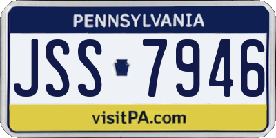 PA license plate JSS7946
