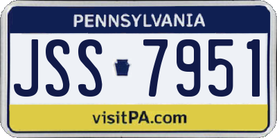 PA license plate JSS7951