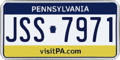 PA license plate JSS7971