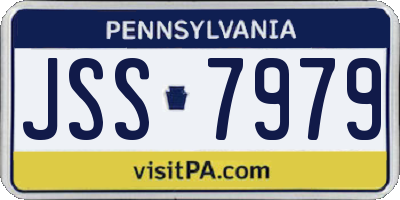 PA license plate JSS7979