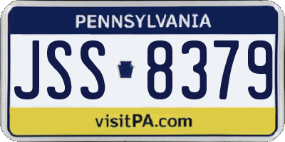 PA license plate JSS8379