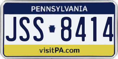 PA license plate JSS8414