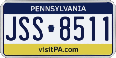 PA license plate JSS8511