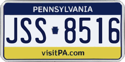 PA license plate JSS8516