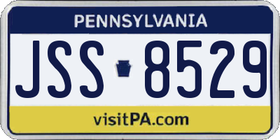 PA license plate JSS8529
