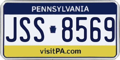 PA license plate JSS8569