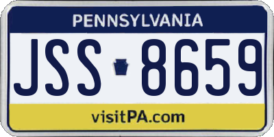 PA license plate JSS8659