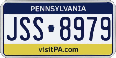 PA license plate JSS8979