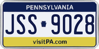 PA license plate JSS9028