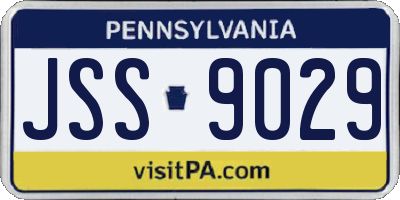 PA license plate JSS9029