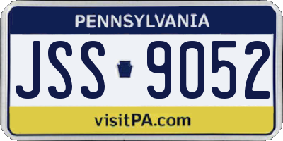 PA license plate JSS9052