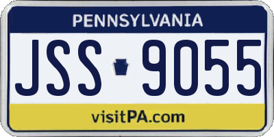 PA license plate JSS9055