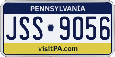 PA license plate JSS9056