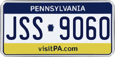 PA license plate JSS9060