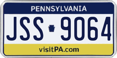 PA license plate JSS9064