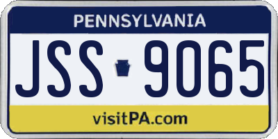 PA license plate JSS9065