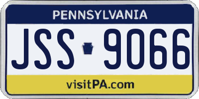 PA license plate JSS9066