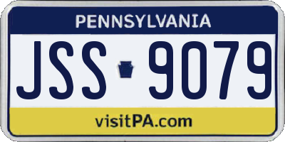 PA license plate JSS9079